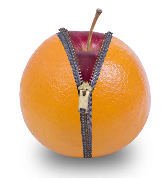 Orangenfrucht entpacken — Stockfoto