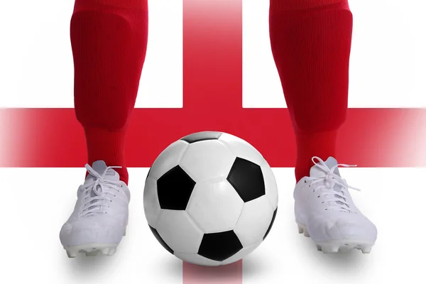 Englischer Fußballspieler — Stockfoto