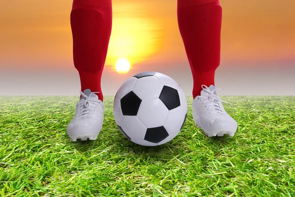 Soccer player Kick off for your goal — Stock Photo, Image