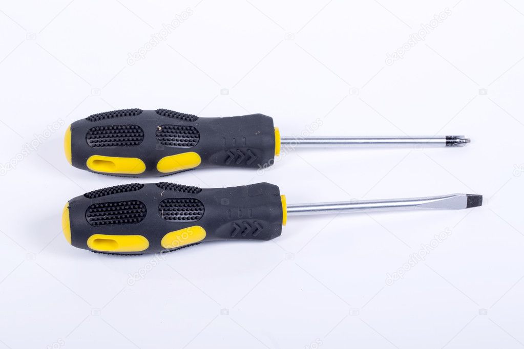 Back and Yellow screwdriver tool