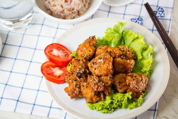 Sezam receptury kurczaka teriyaki — Zdjęcie stockowe