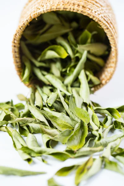 Close up Dried curry leaves — Stock Photo, Image