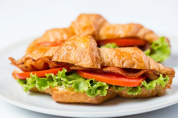 Cerca de Croissants comida para el desayuno — Foto de Stock