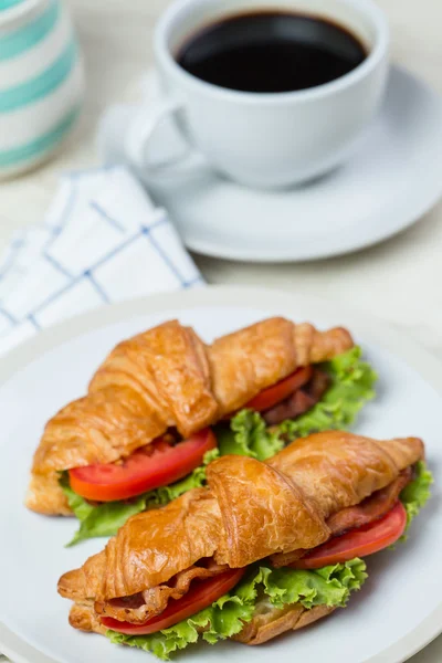 Nahaufnahme Croissants Frühstück Essen — Stockfoto