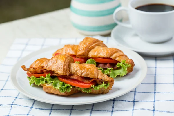 Close up Croissants breakfast food — Stock Photo, Image