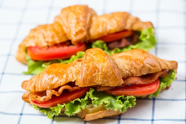 Close up Croissants breakfast food — Stock Photo, Image