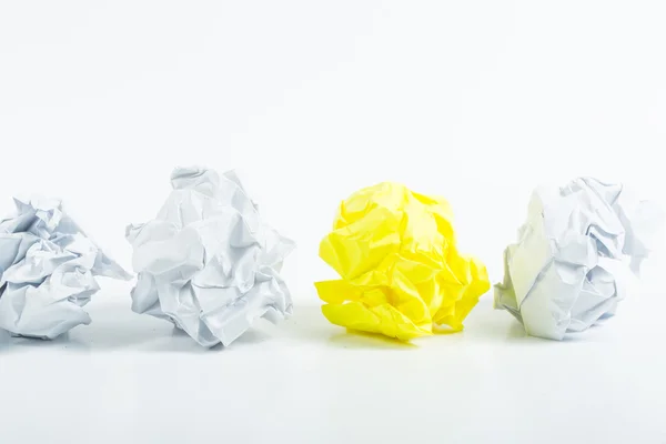 Crumpled white A4 paper isolated — Stock Photo, Image