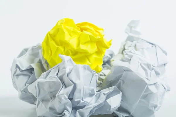 Crumpled white A4 paper isolated — Stock Photo, Image
