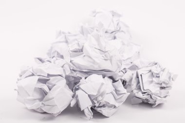 izole buruşuk beyaz a4 kağıt 