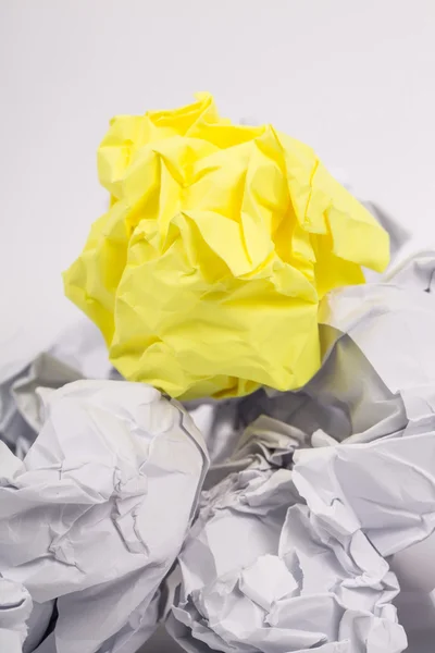 Crumpled white A4 paper isolated — Stock Photo, Image