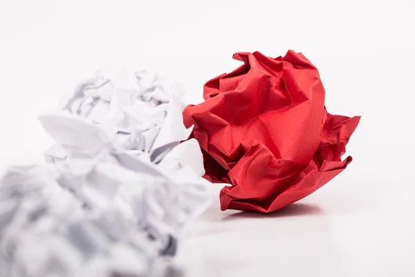 Crumpled white A4 paper isolated — Stock Photo, Image