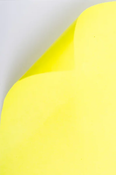 Open conner of yellow paper — Stock Photo, Image