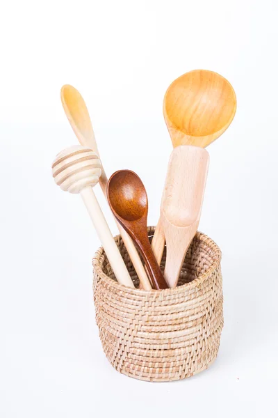 Wood spoon set — Stock Photo, Image