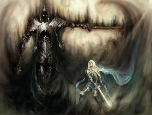 Evi Ritter und edler Ritter — Stockbild Ritter — Stockfoto