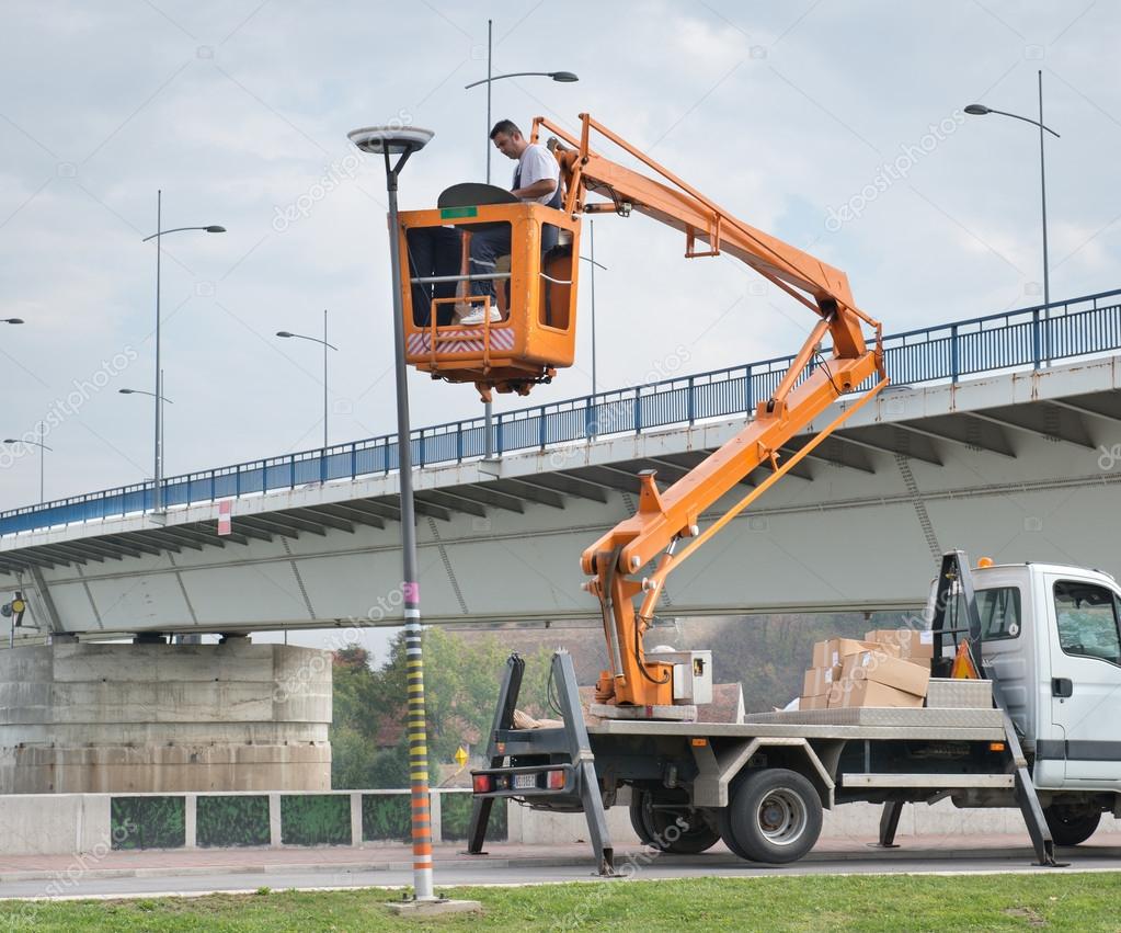 Street light repairs — Stock Photo © fotokostic 13527223