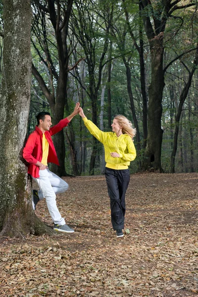 Jogga i parken — Stockfoto