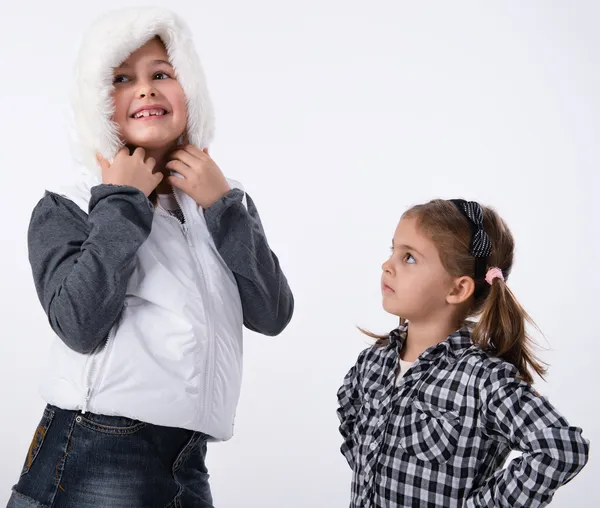 Two little models — Stock Photo, Image