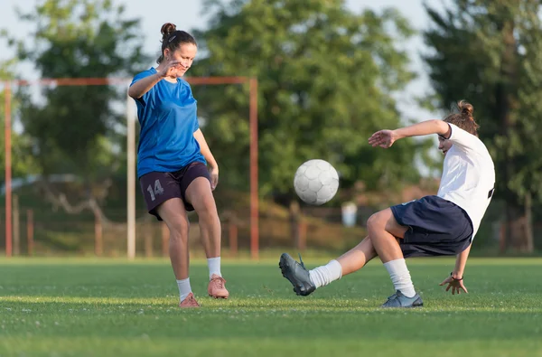 Ženský fotbal — Stock fotografie