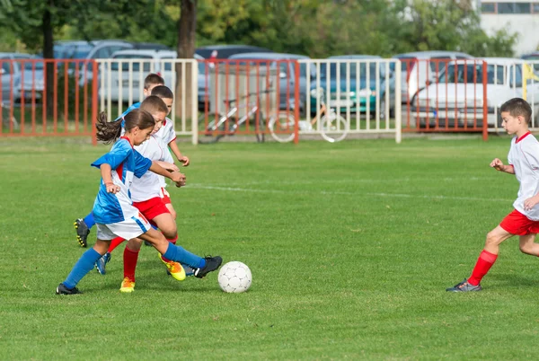 Çocuğun futbol — Stok fotoğraf