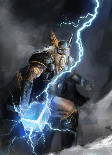 God of lightning thor — Stock Photo, Image