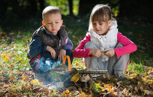 Brother and sister — Stock Photo, Image