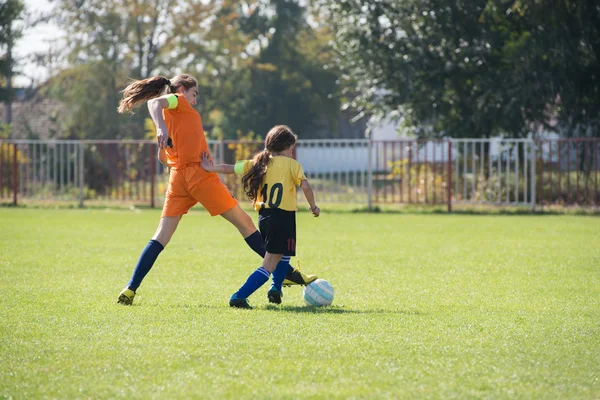 Meisjes voetbal — Stockfoto