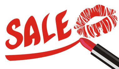 Dudakların kırmızı Satılık poster