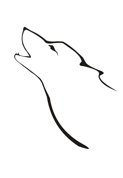 Head of wolf — Stock Vector