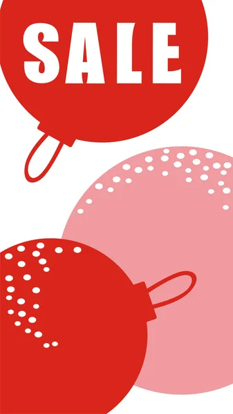 Affiche de vente avec boule rouge — Image vectorielle