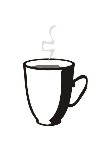 Filiżankę gorącej kawy — Wektor stockowy