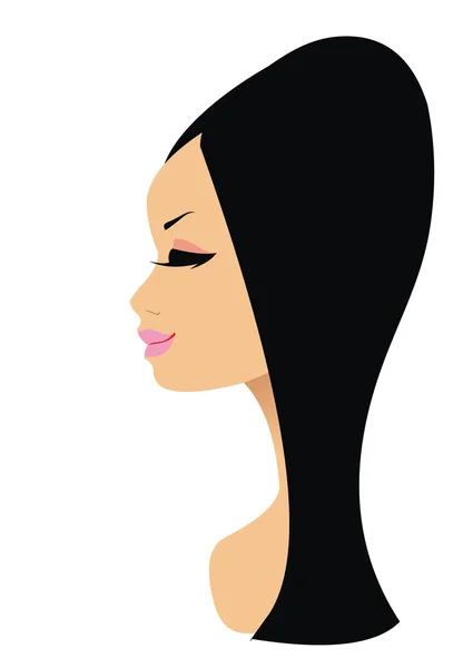 Retrato de mujer joven — Vector de stock