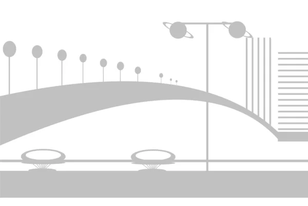 Panorama van de stad — Stockvector