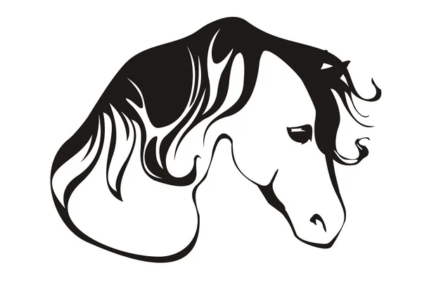 Cabeza de caballo — Vector de stock