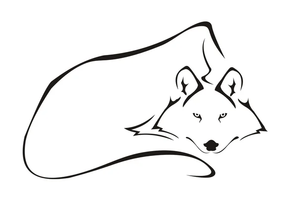 Sketch of wolf — Stock Vector