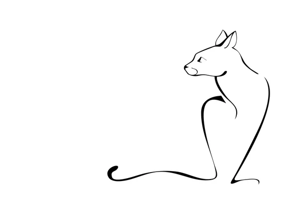 Croquis chat — Image vectorielle