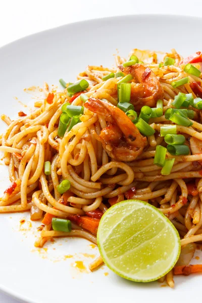 Спагетті Tom Yum кунг — стокове фото