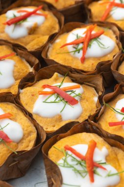 Tayland Steet Food, Tayland Buharlı Balık ve Red Curry Mousse. (Hor Mok Pla)