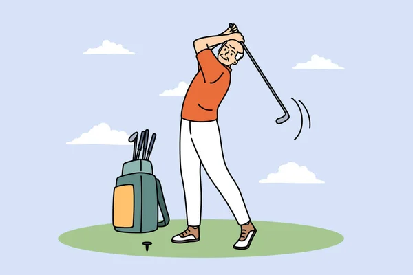 Ocio activo y concepto de golf. — Archivo Imágenes Vectoriales