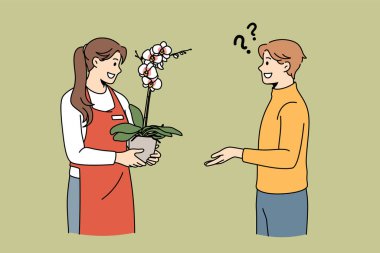 Çiçekçi konseptinde iletişim