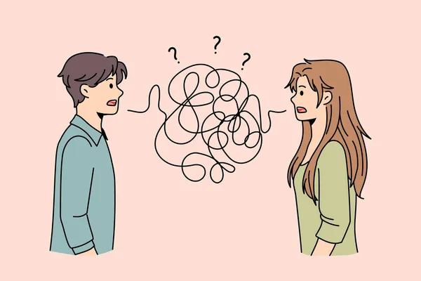 Problemas en la comunicación del concepto de pareja. — Vector de stock