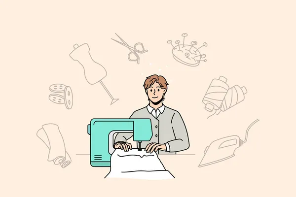 Kleding ontwerpen voor naaimachines door naaimachines — Stockvector
