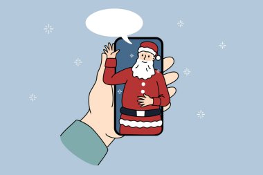 Noel Baba 'yla görüntülü konuşma. 