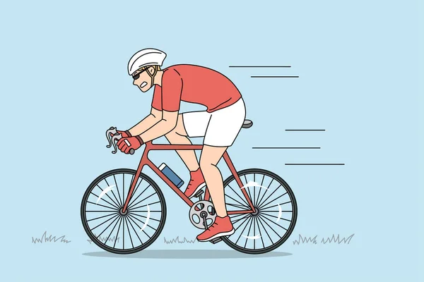 Концепция гоночного велогонщика. — стоковый вектор
