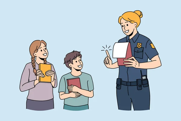 Εκπαίδευση και μάθηση έννοια της αστυνομίας. — Διανυσματικό Αρχείο