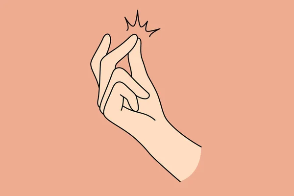 Concepto de mano y lenguaje de señas. — Vector de stock