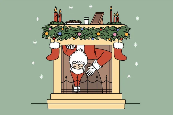 Natale e Vicino anno vacanze concetto — Vettoriale Stock