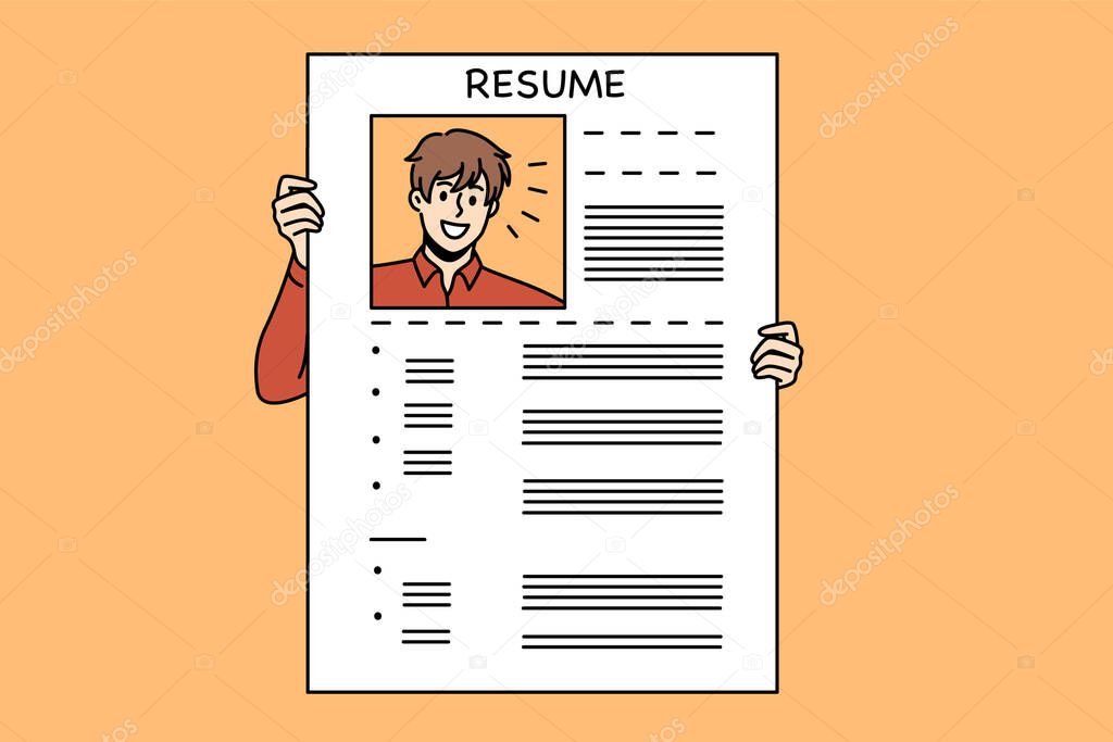Human resources and resume concept.