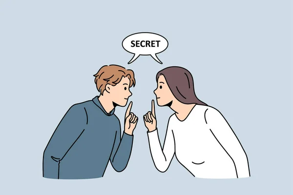 秘密隐私和沉默概念 — 图库矢量图片