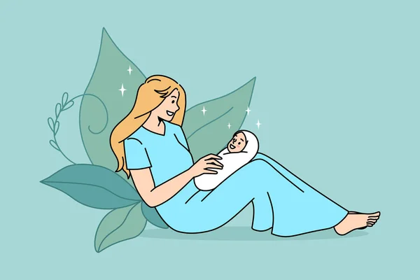 Concepto de maternidad y maternidad feliz — Archivo Imágenes Vectoriales