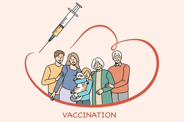 Vaccinatie en medisch beschermingsconcept. — Stockvector